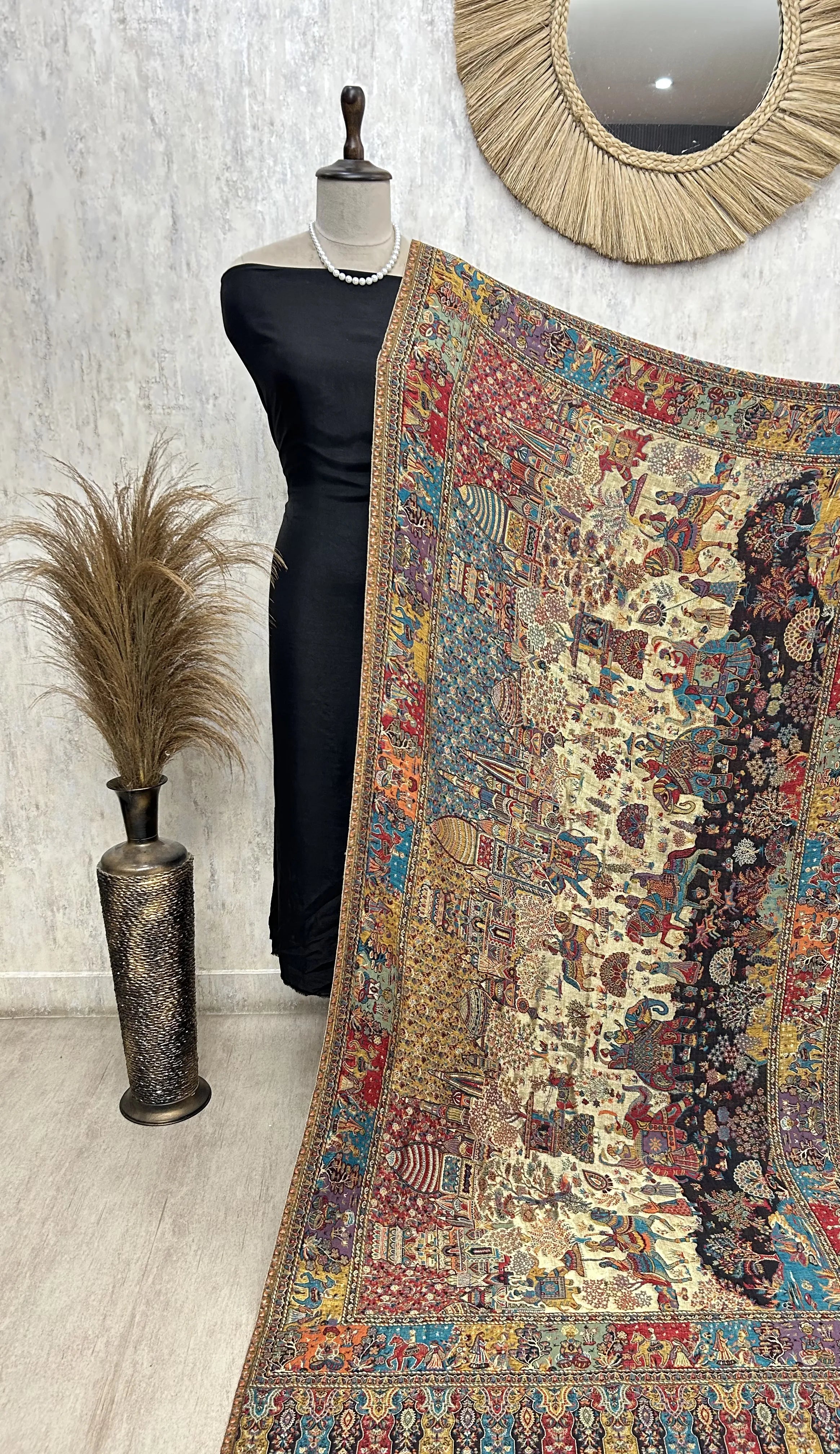 Reversible Semi Pashmina Unisex Shawls With Curated Box Packaging