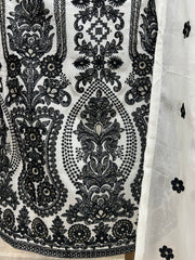 Chinon Unstitched Suit Set With Thread Work