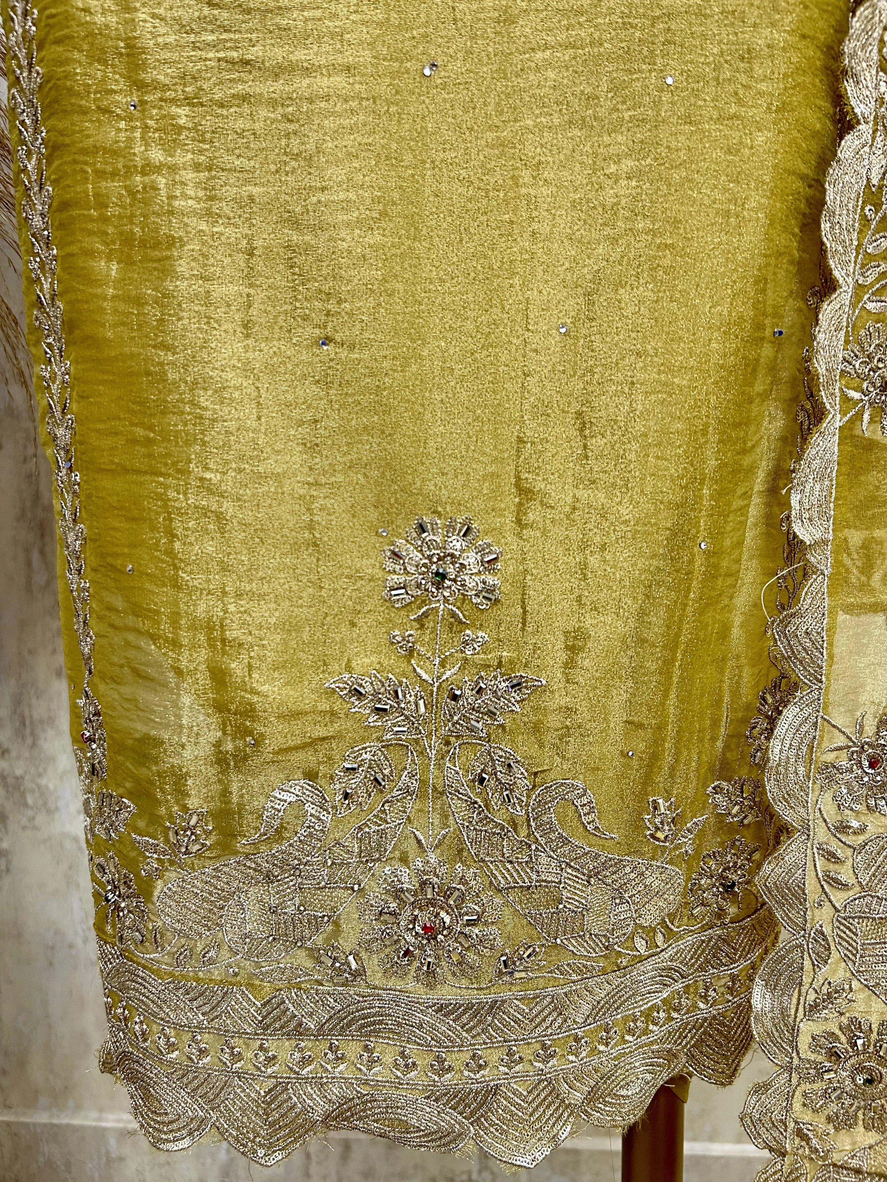 Antique Rose Elegance Unstiched Suit