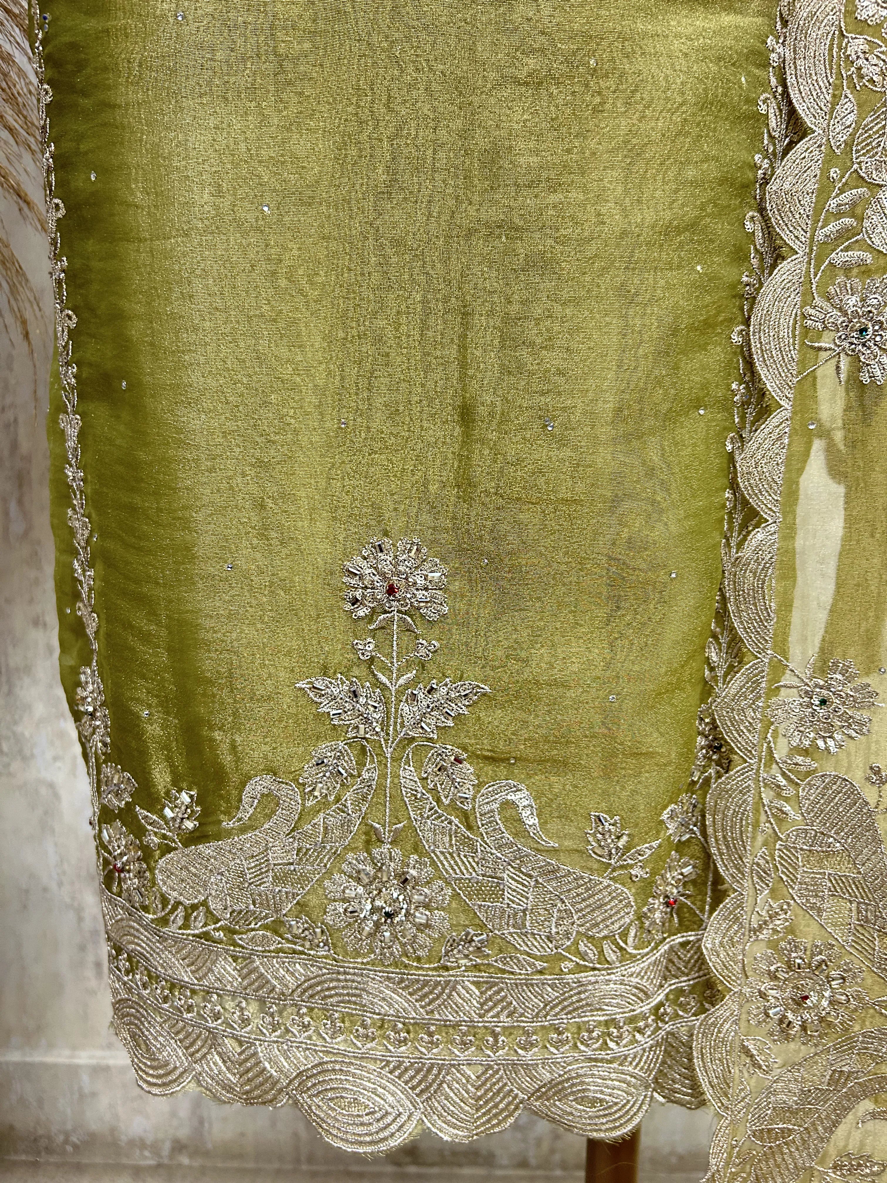 Antique Rose Elegance Unstiched Suit