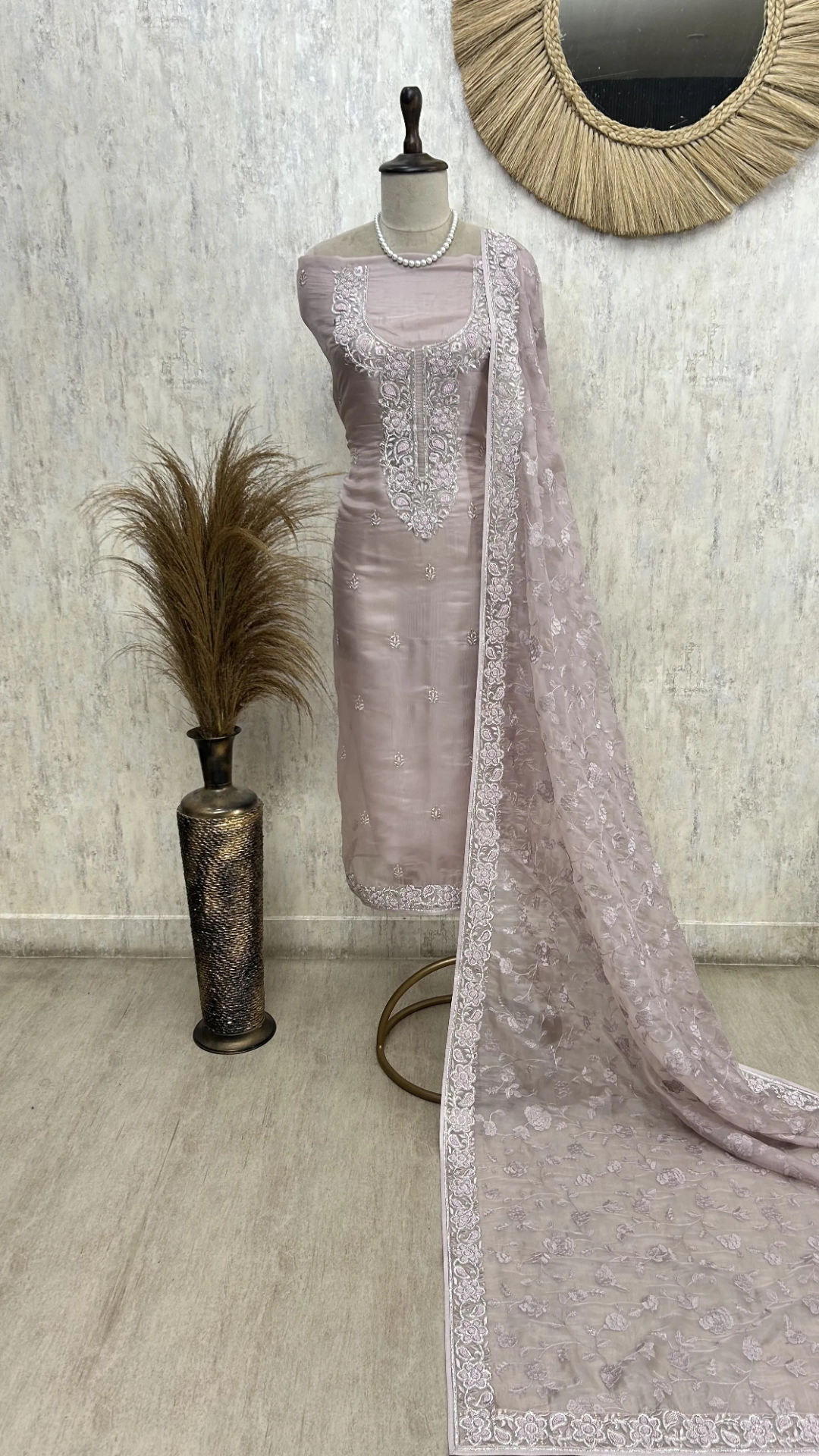 Soft Blush Heirloom Unstiched Suit