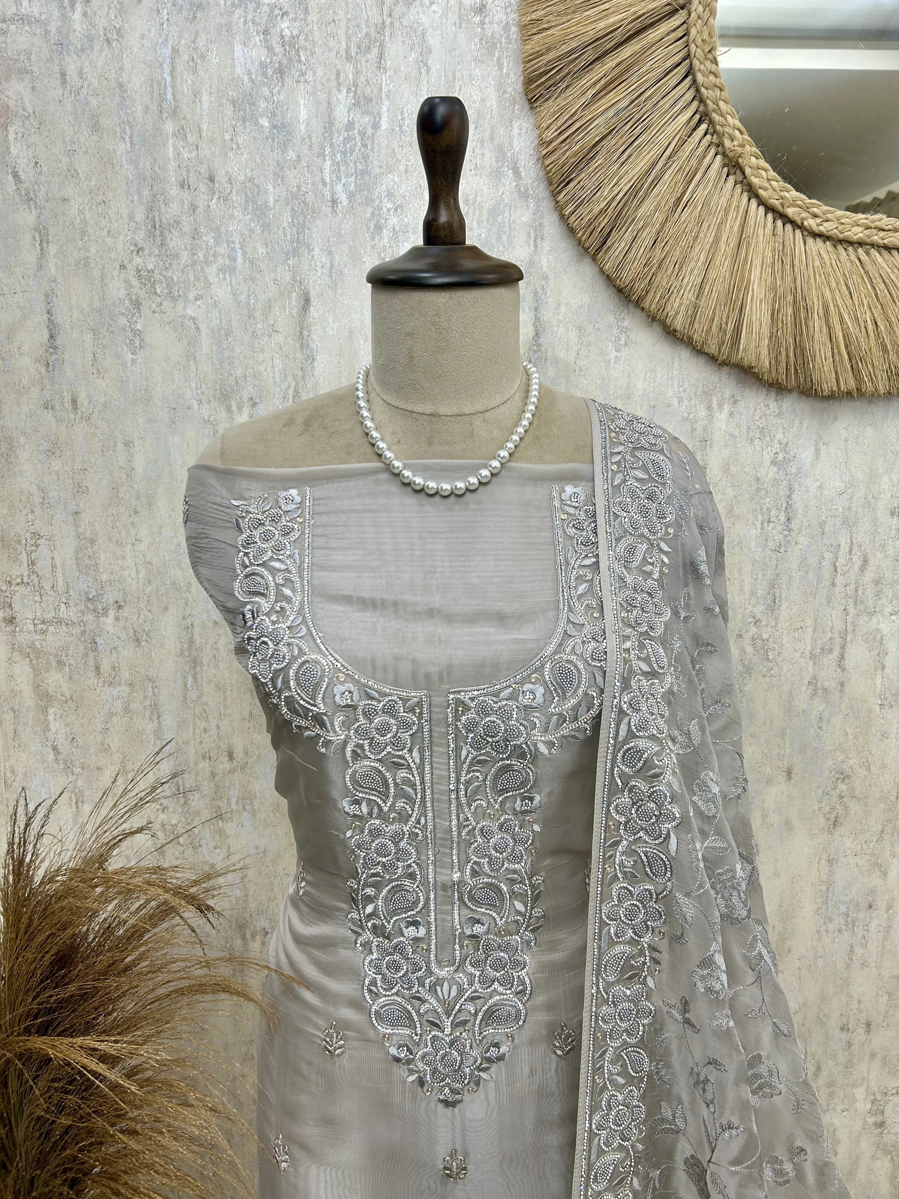 Soft Blush Heirloom Unstiched Suit