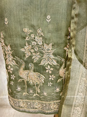Forest Green Heritage Unstiched Suit