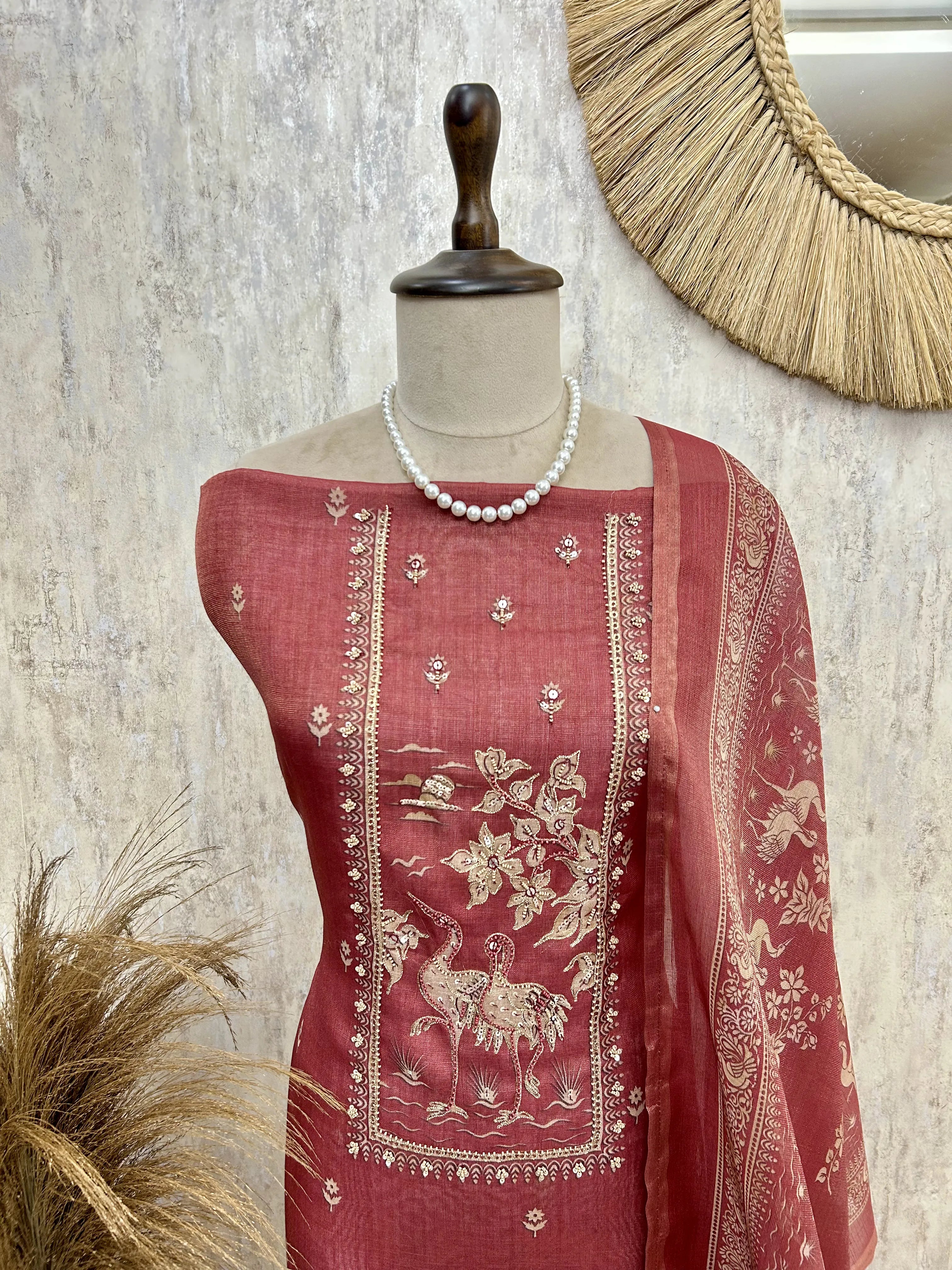 Forest Green Heritage Unstiched Suit