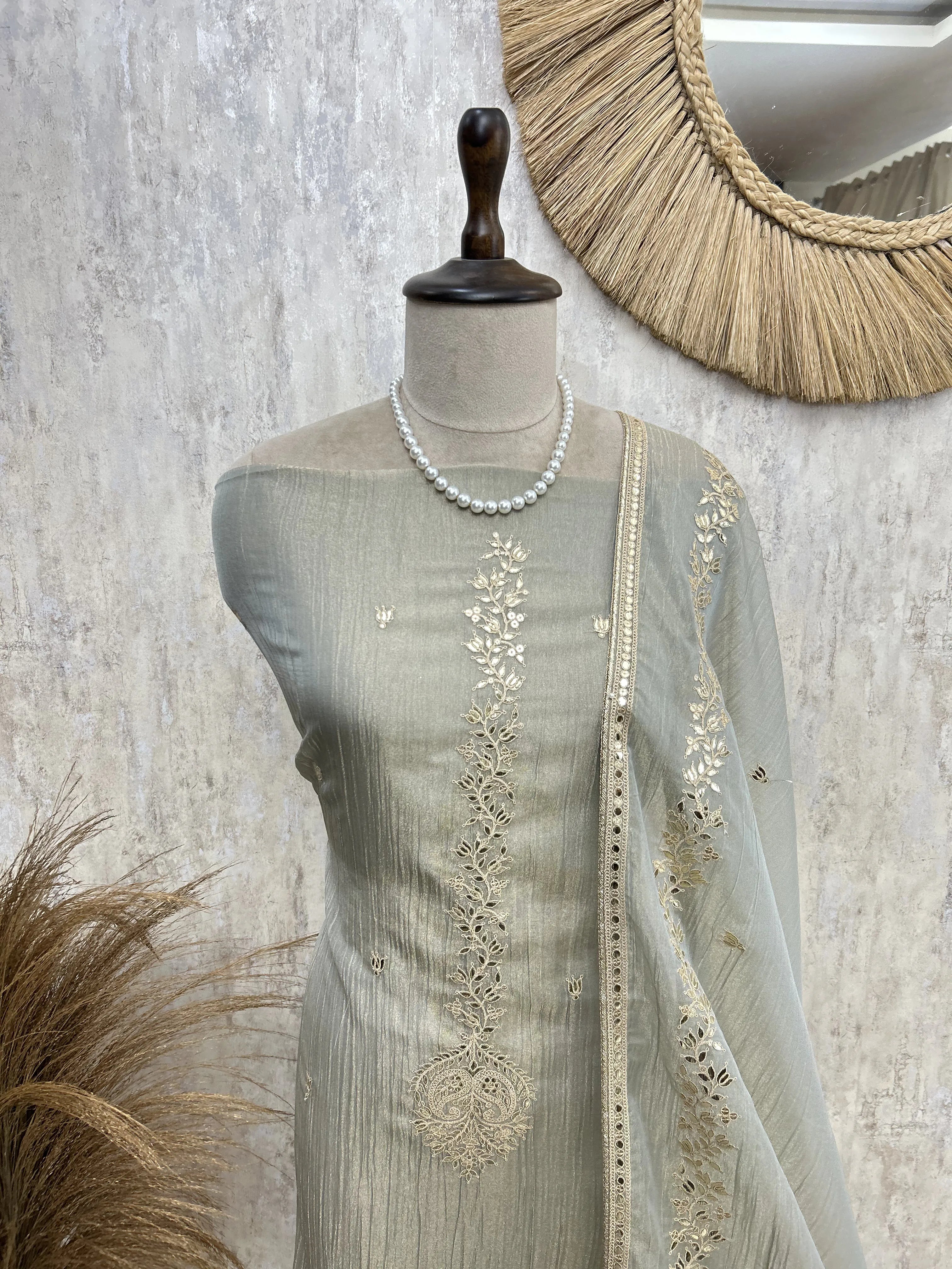 Soft Gold Serenity Unstiched Suit