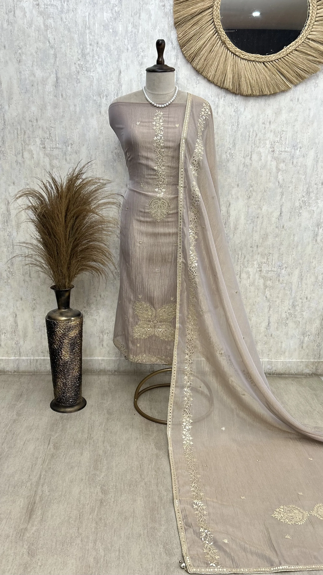 Soft Gold Serenity Unstiched Suit