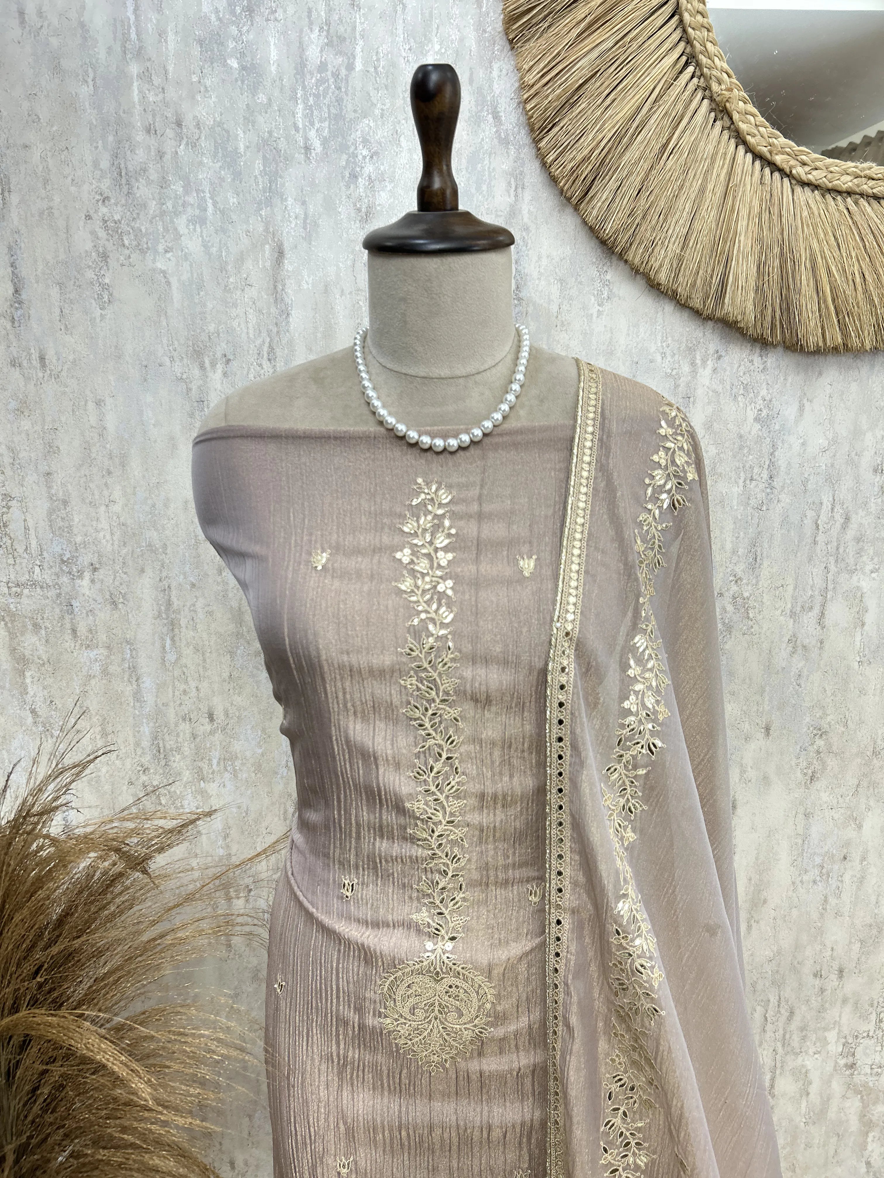 Soft Gold Serenity Unstiched Suit