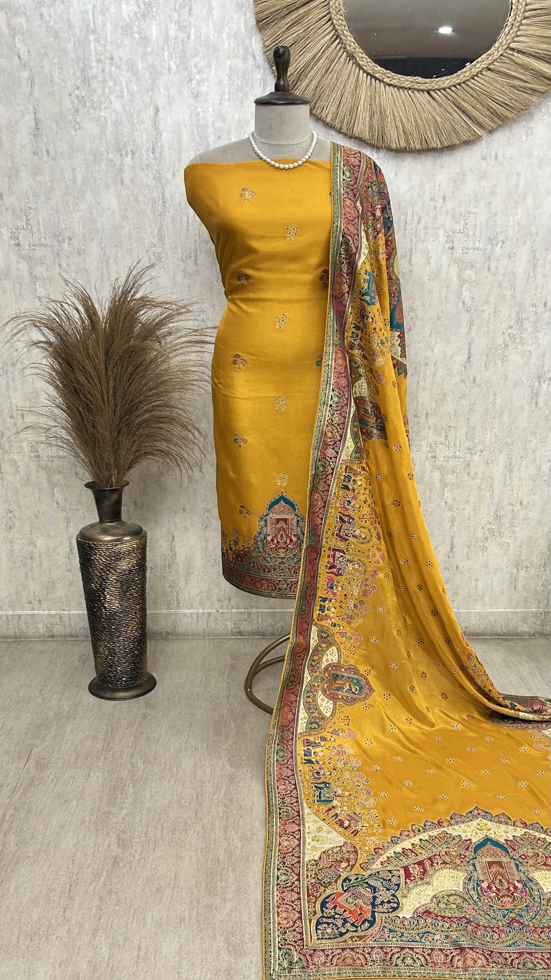 Royal Teal Elegance Unstiched Suit