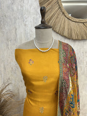 Royal Teal Elegance Unstiched Suit