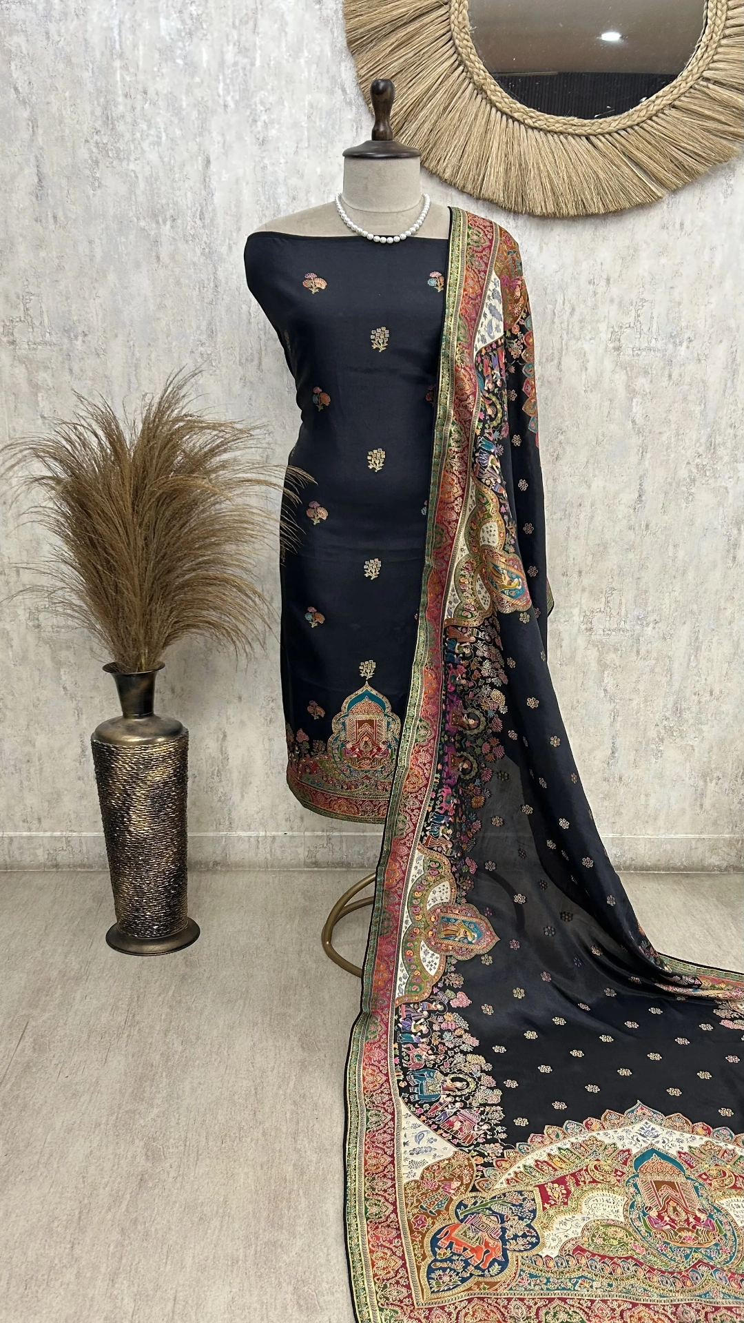 Royal Teal Elegance Unstiched Suit