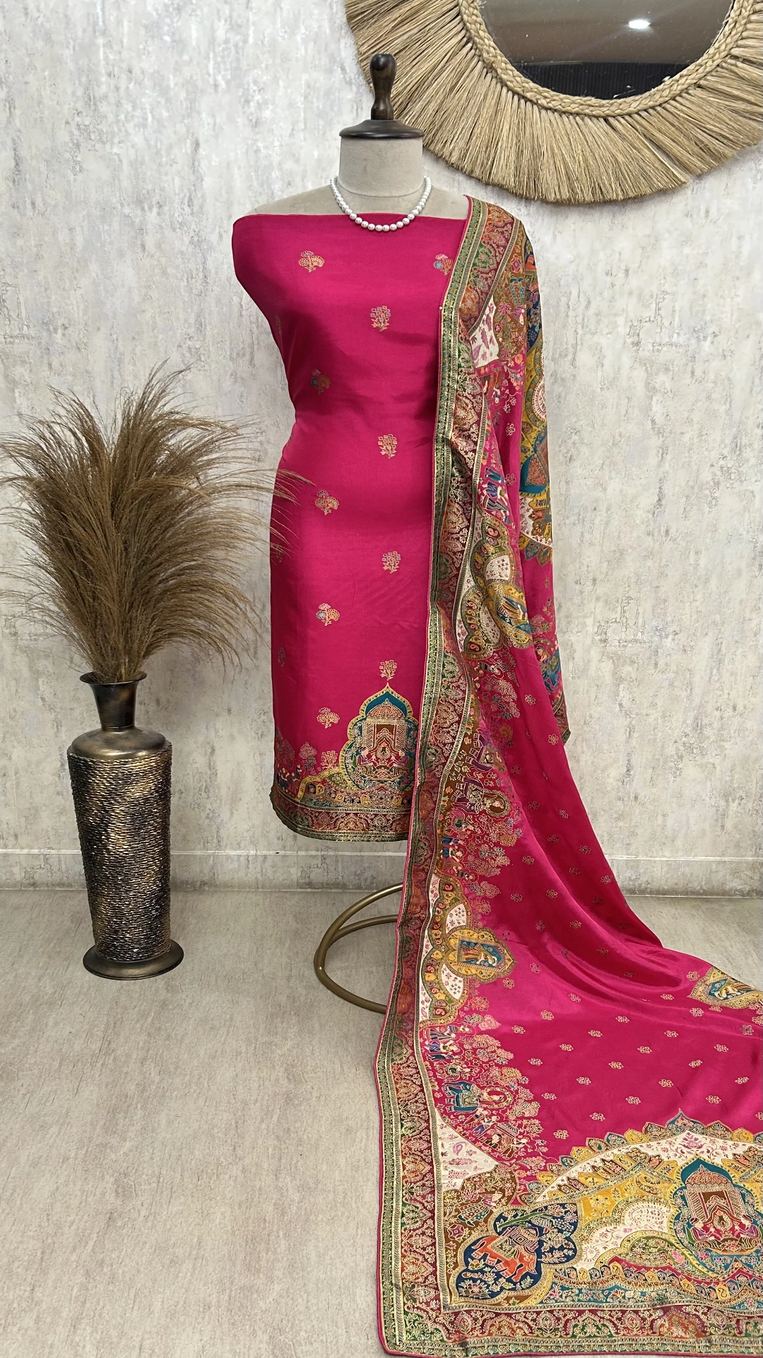 Royal Teal Elegance Unstiched Suit