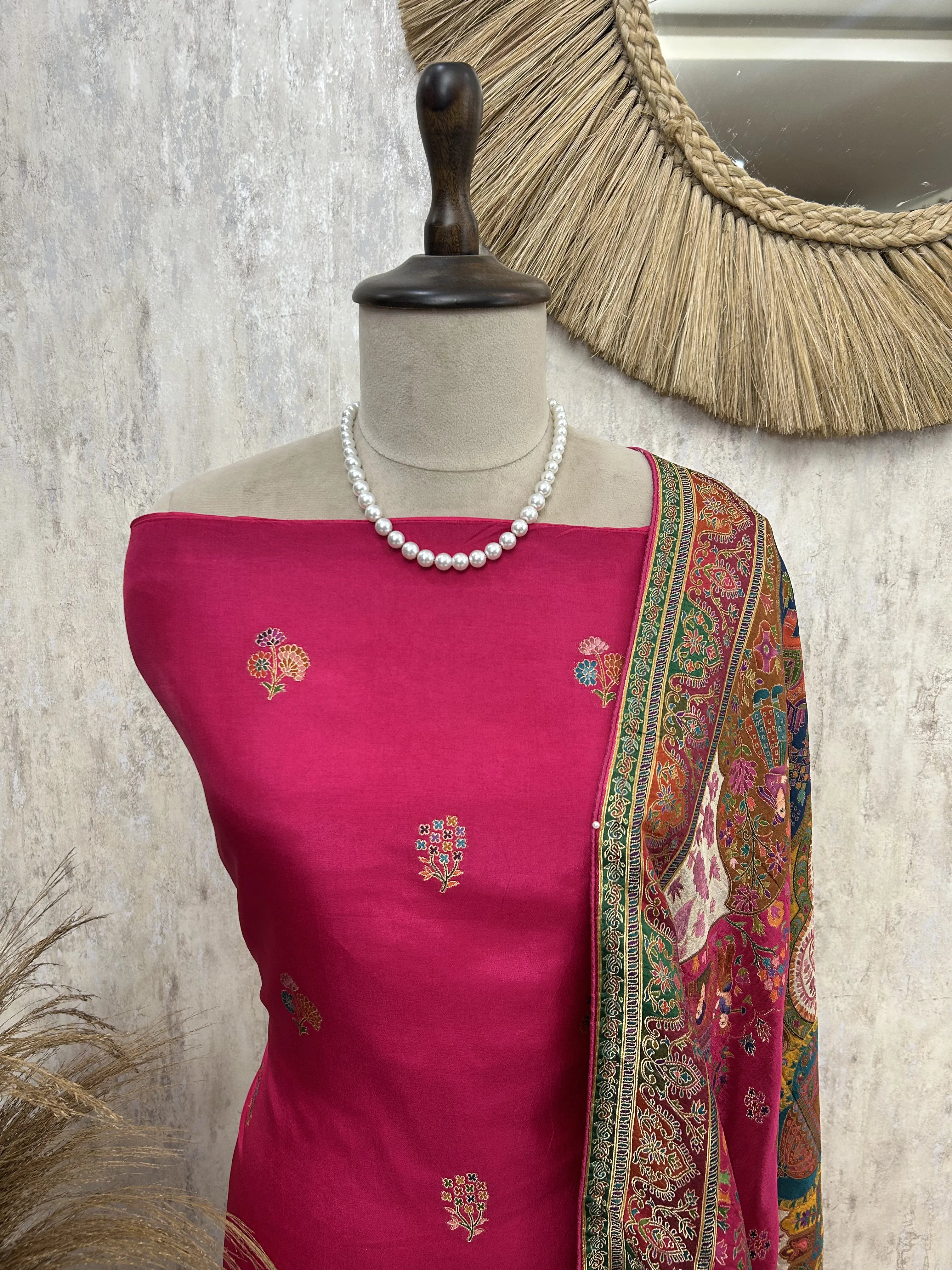 Royal Teal Elegance Unstiched Suit