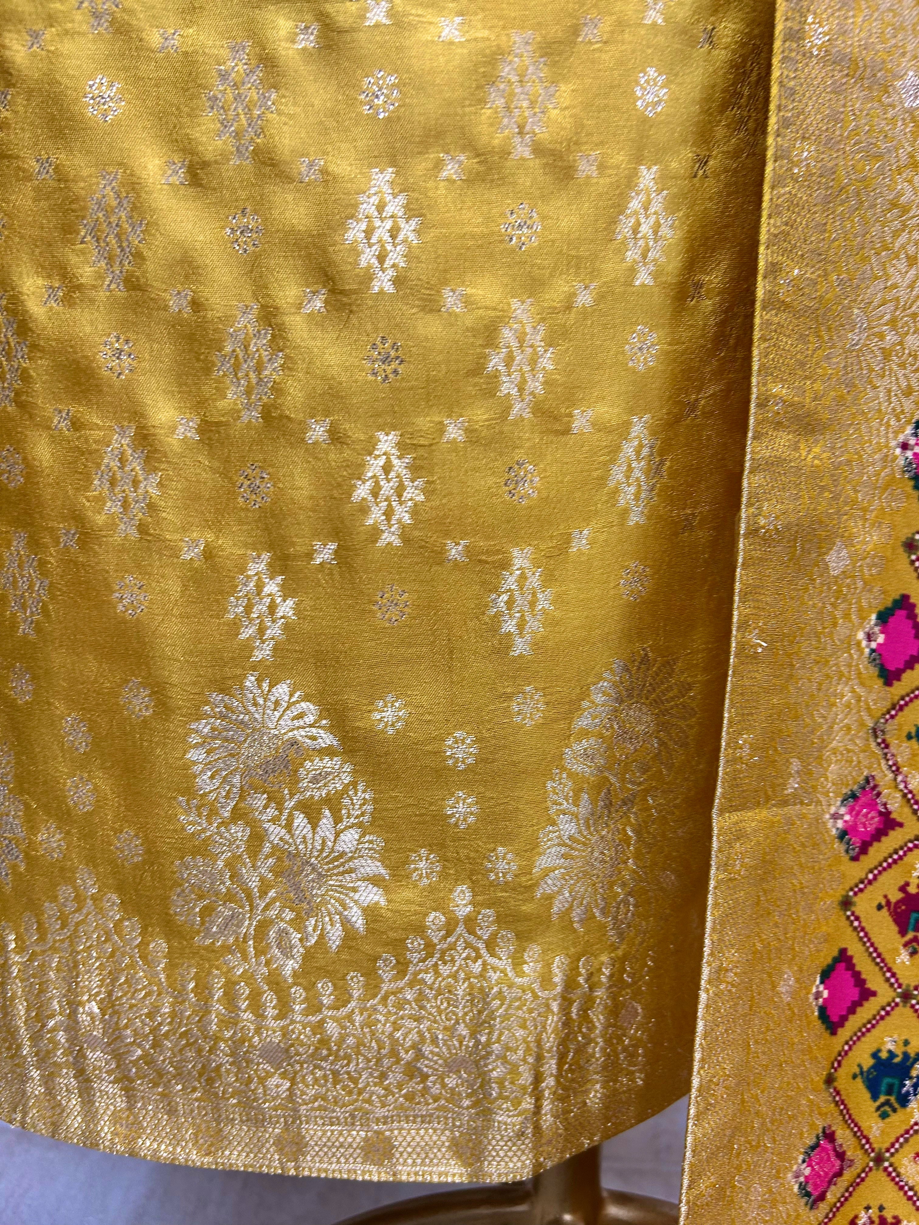 Banarasi Silk Unstitched Suit Set