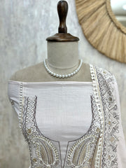 Mul Unstitched Suit Set With Thread & Sequence Work