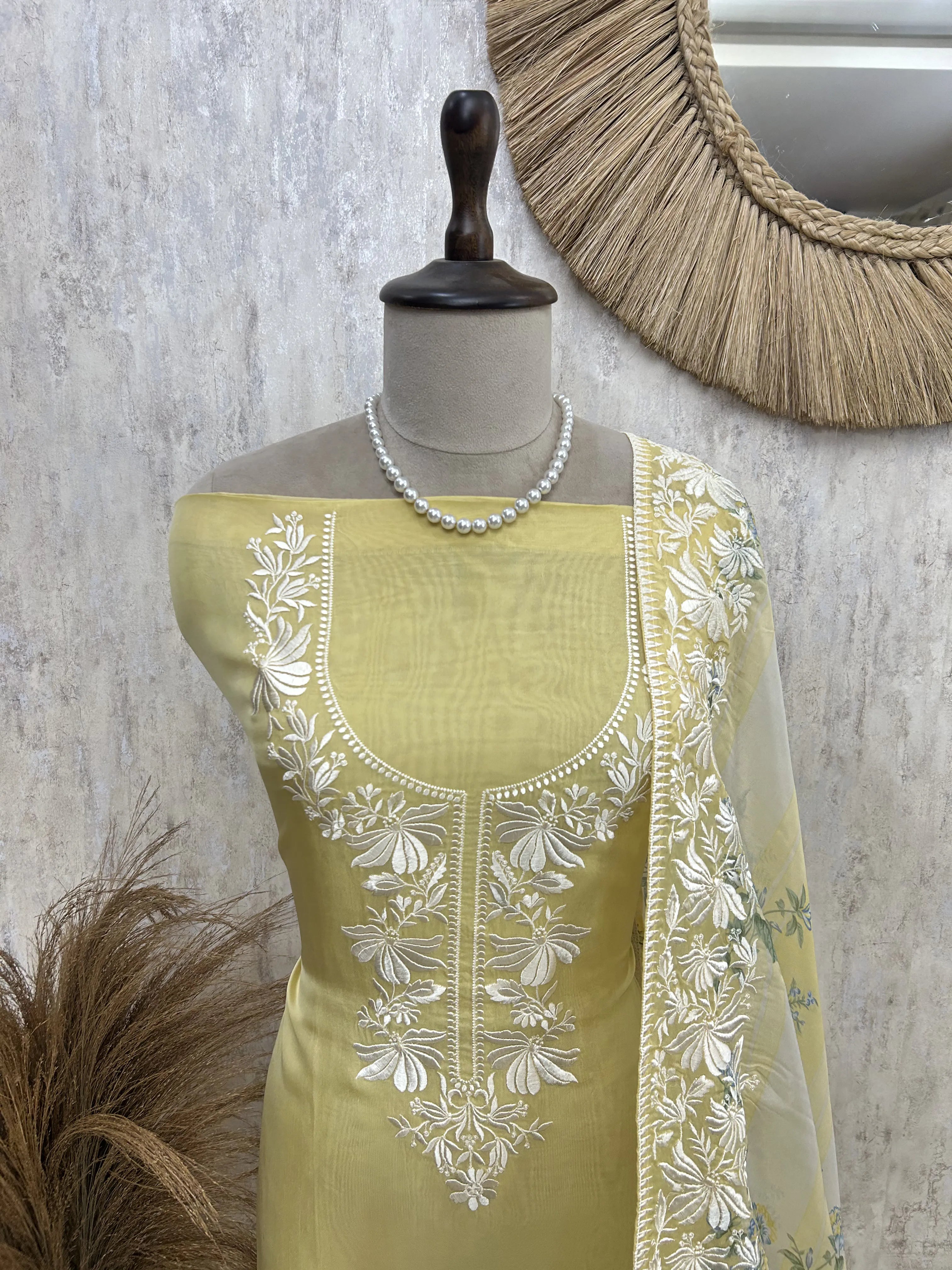 Rustic Wall Elegance Unstiched Suit