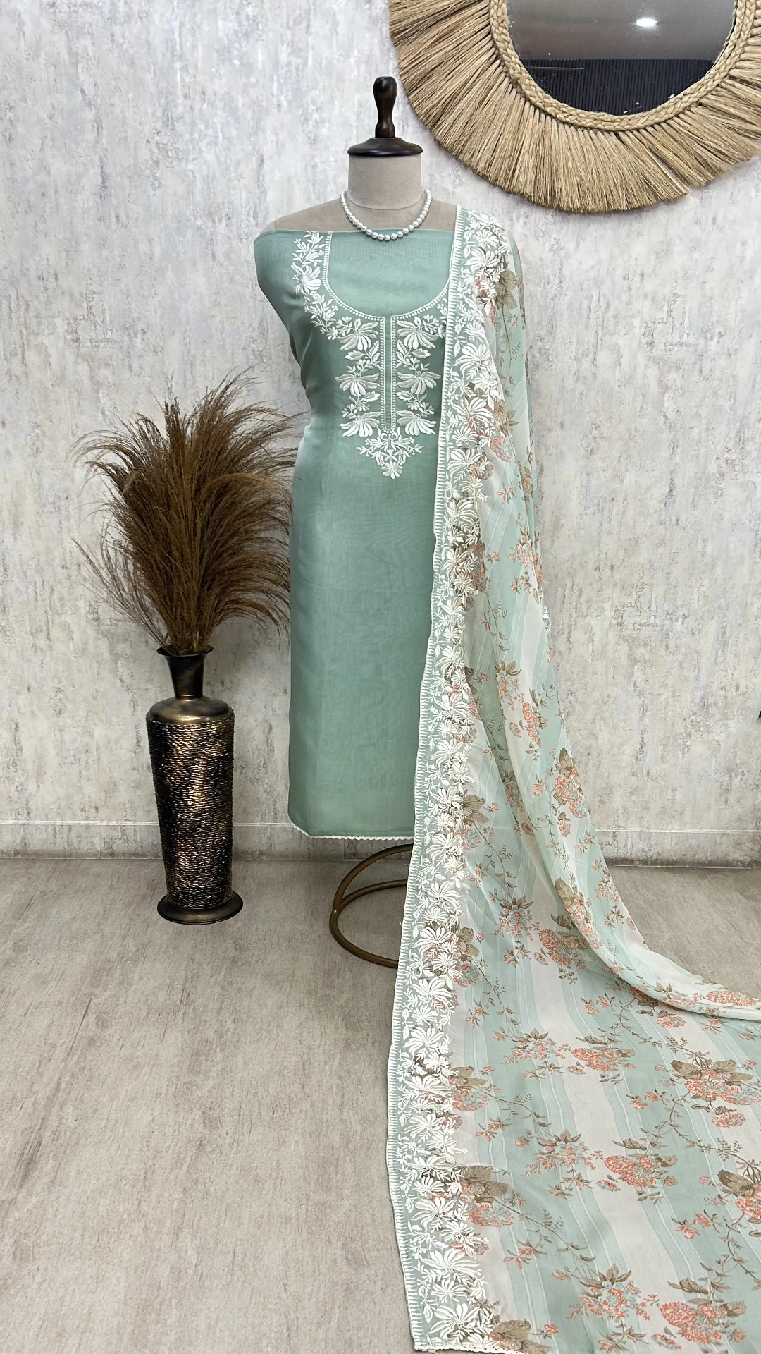 Rustic Wall Elegance Unstiched Suit