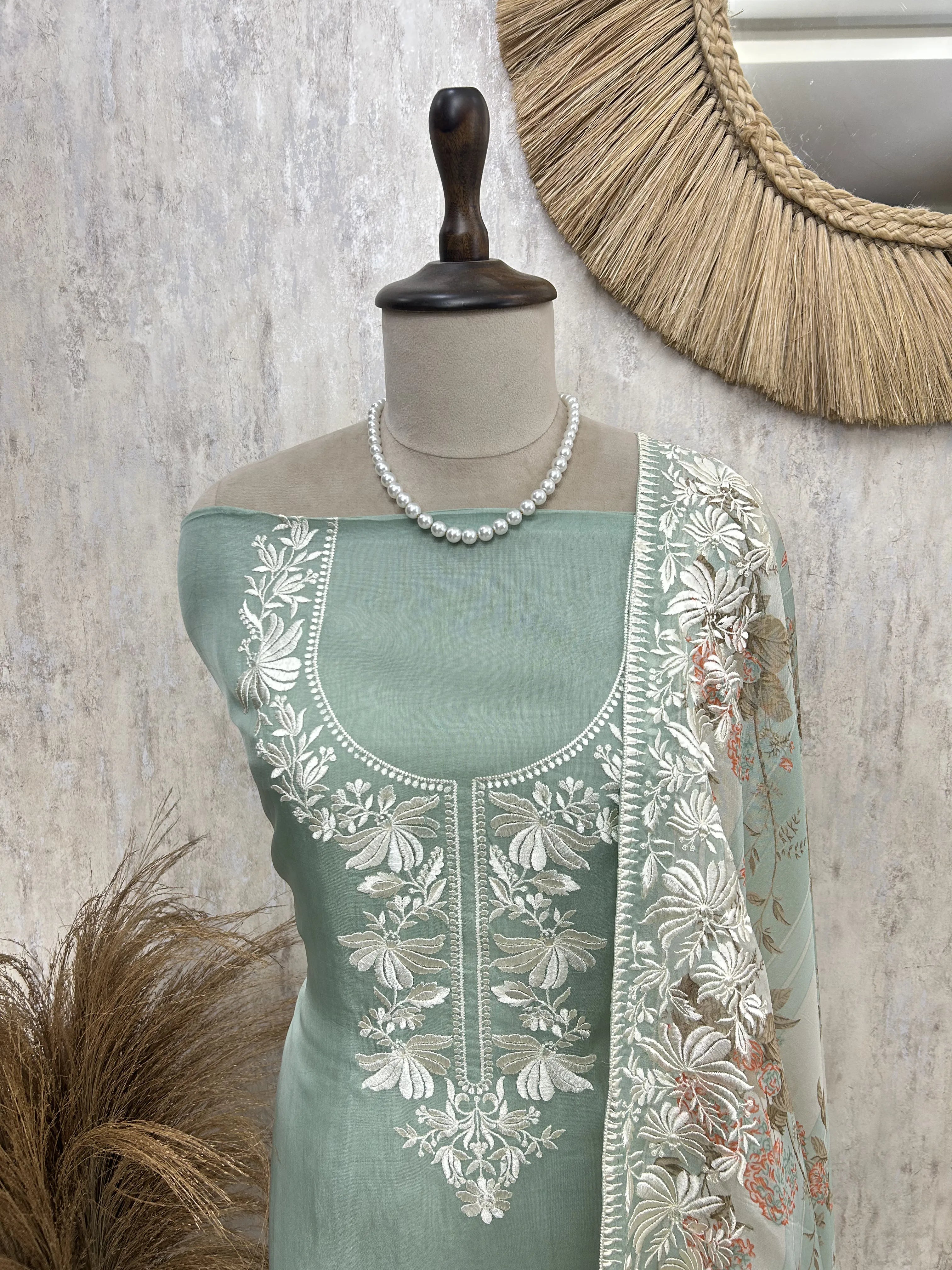 Rustic Wall Elegance Unstiched Suit