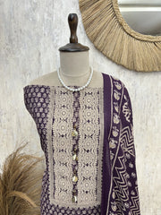 Timeless Chikan Beauty Unstiched Suit