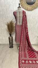 Timeless Chikan Beauty Unstiched Suit