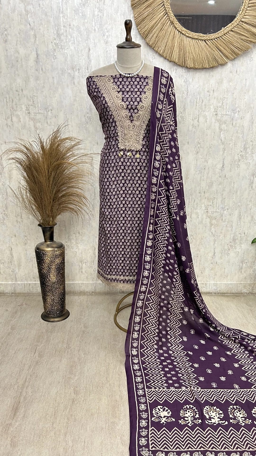 Nazakat in Indigo Unstiched Suit