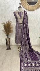 Nazakat in Indigo Unstiched Suit