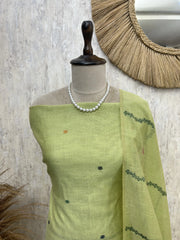 Serene Aqua Charm Unstitched Suit