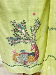 Serene Aqua Charm Unstitched Suit