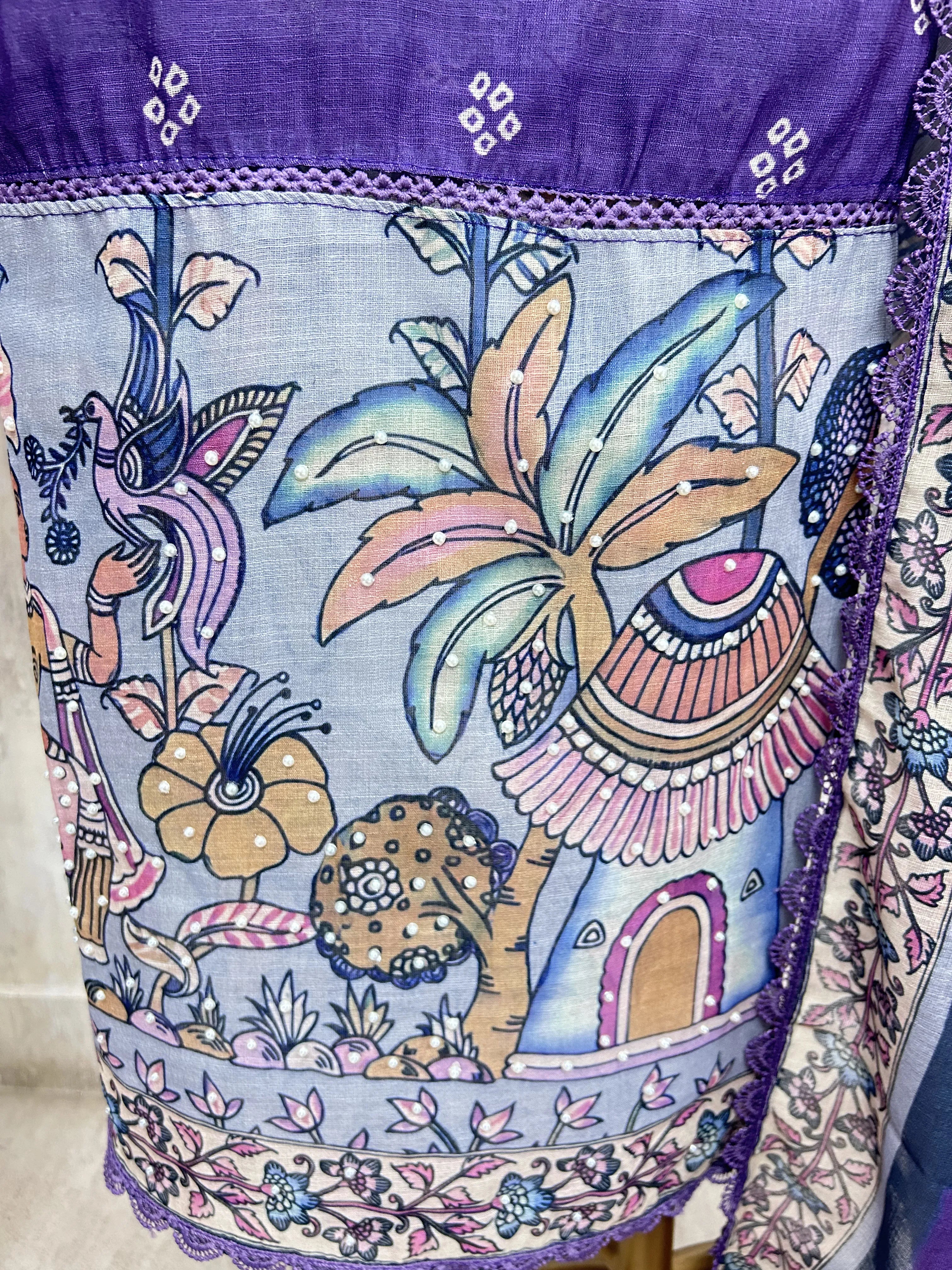 Mystic Village Art Unstitched Suit