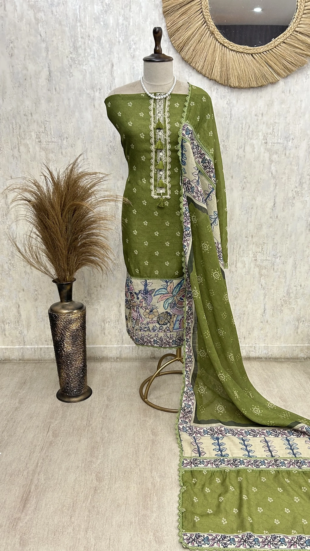 Mystic Village Art Unstitched Suit