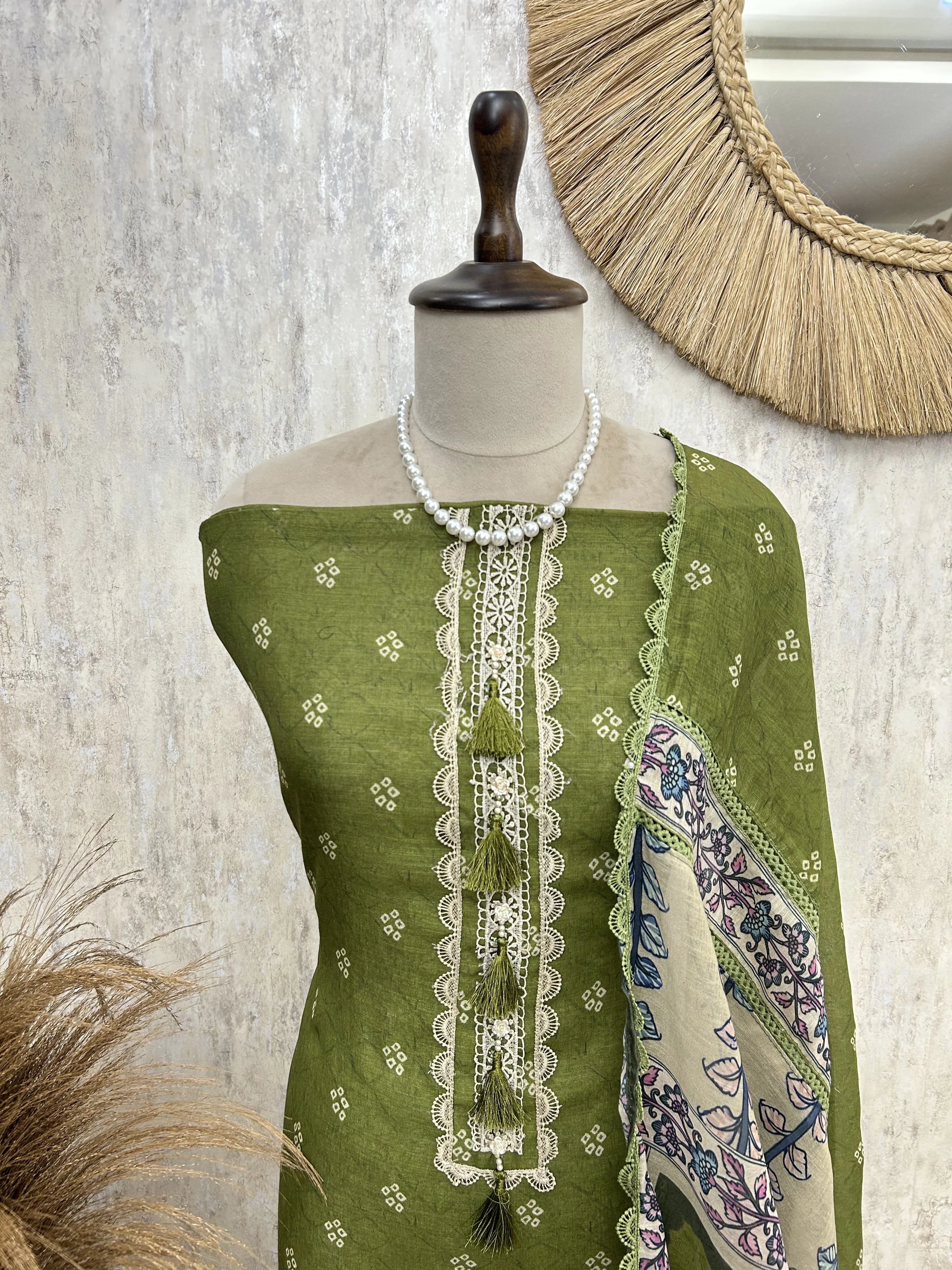 Mystic Village Art Unstitched Suit