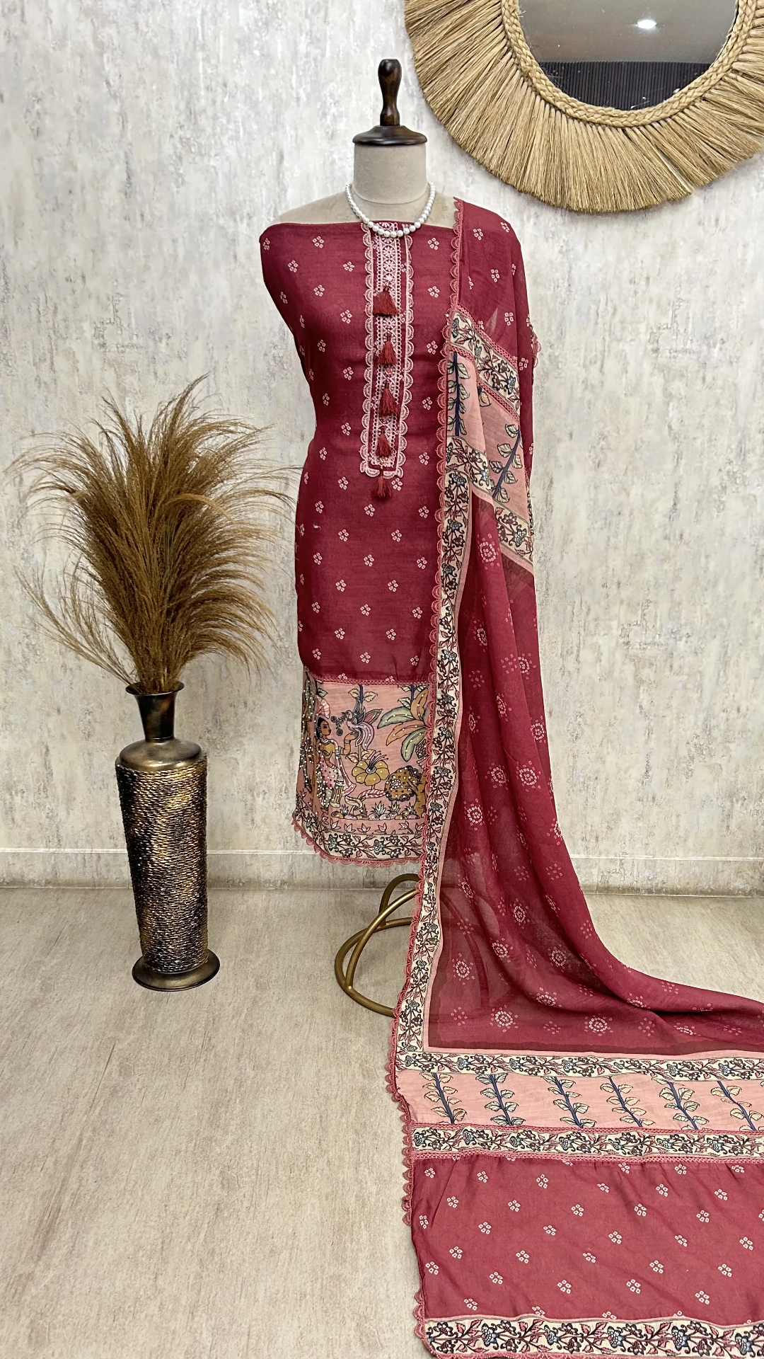 Mystic Village Art Unstitched Suit