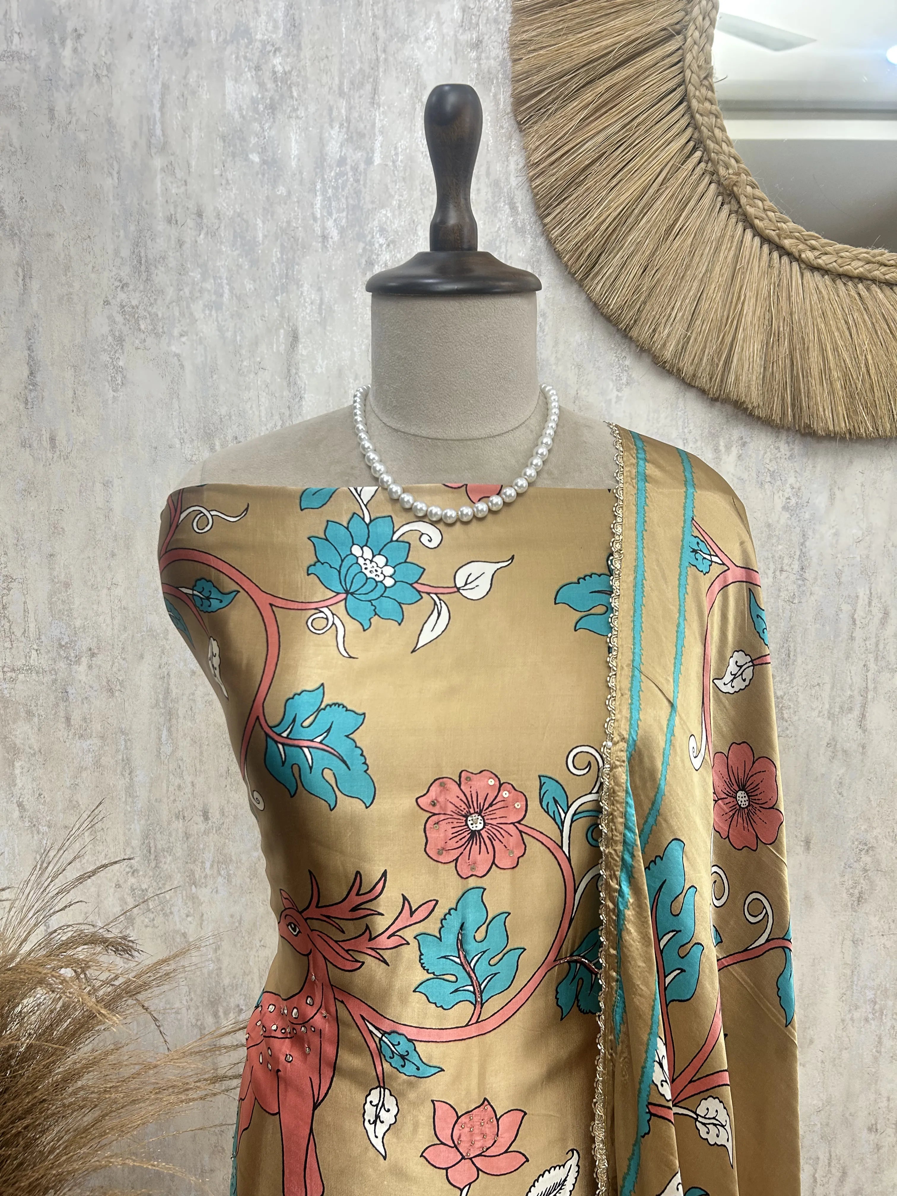 Petal Print Perfection Unstitched Suit