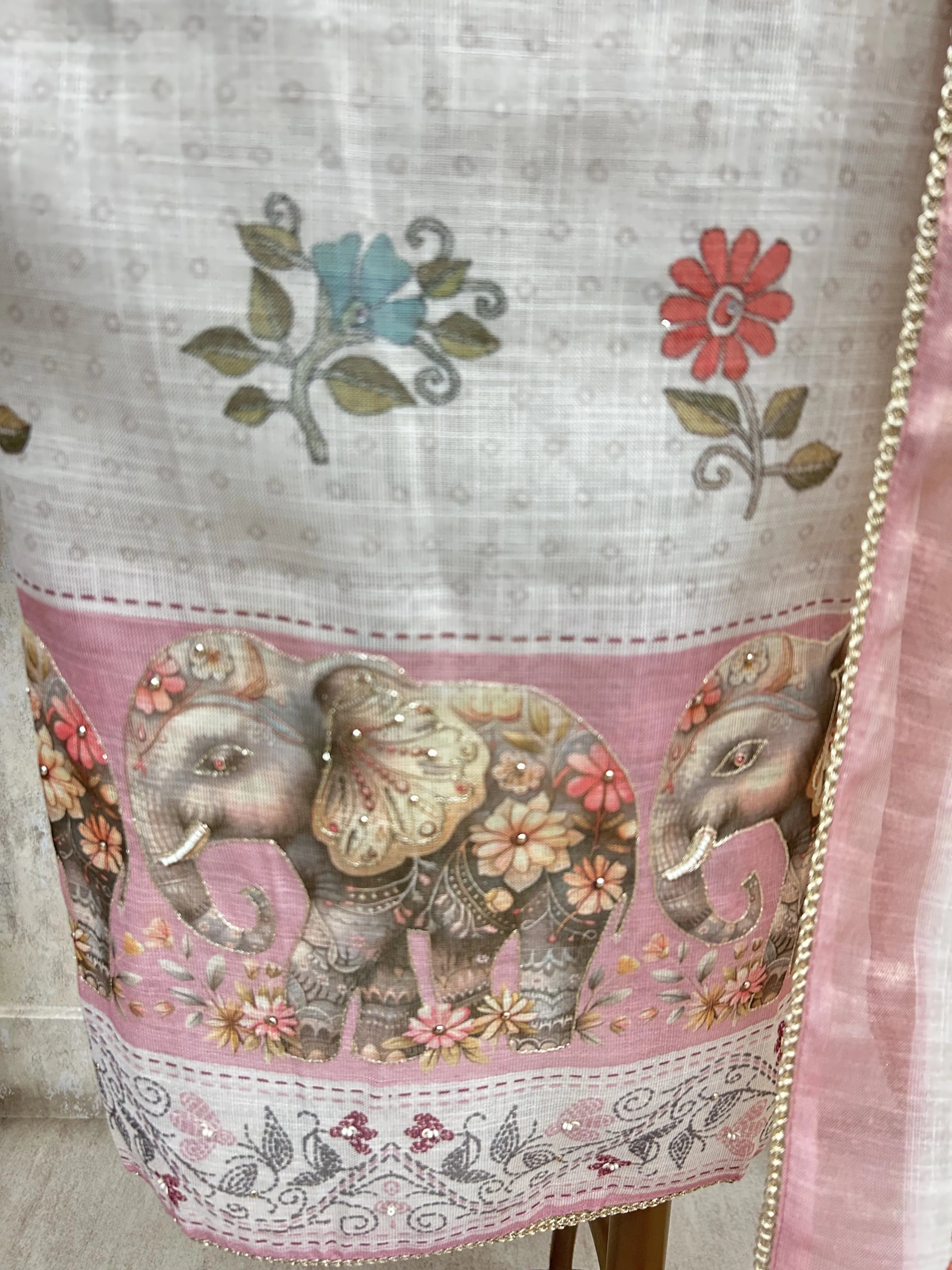 Blossom Trail Beauty Unstitched Suit