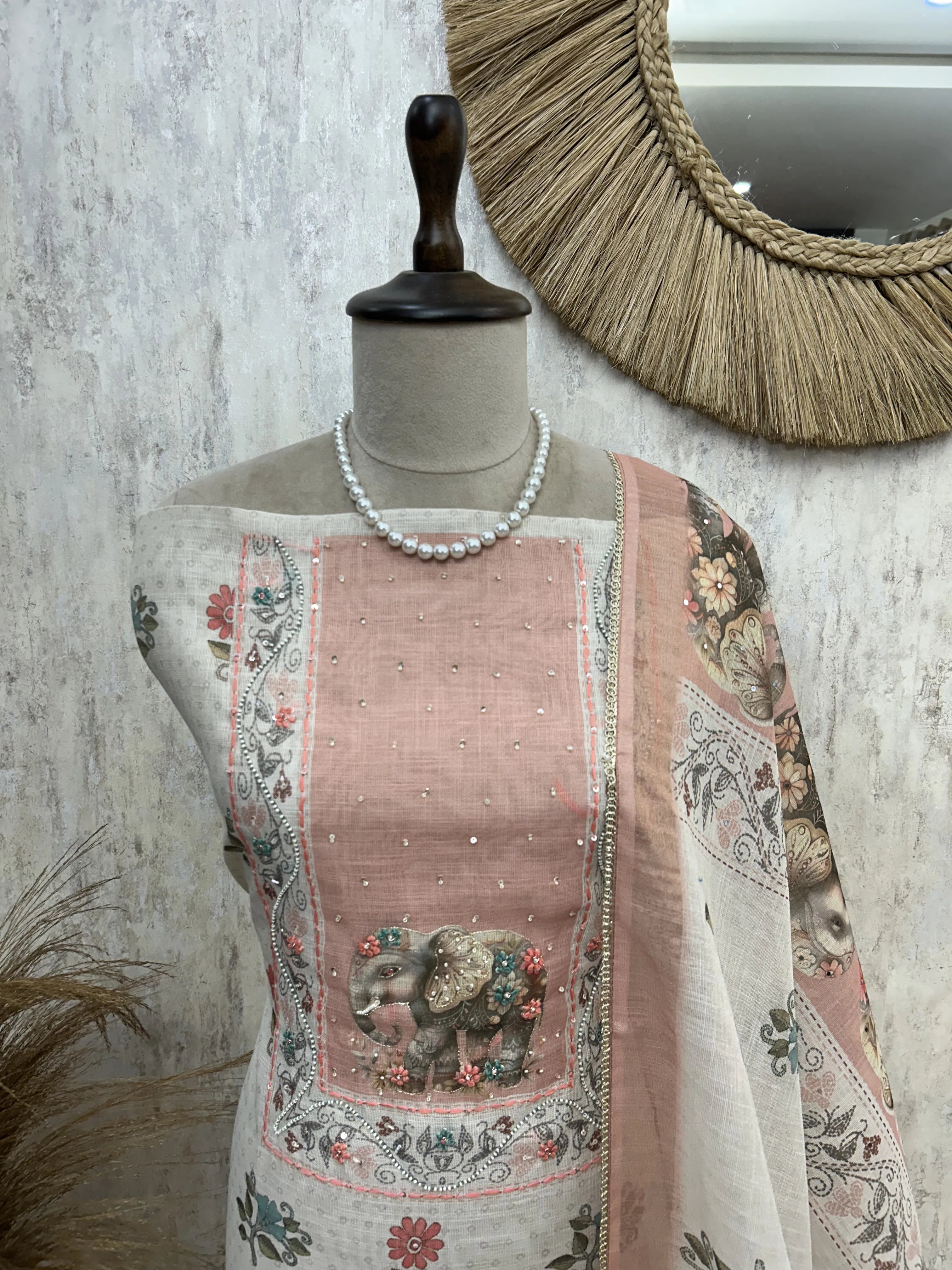 Blossom Trail Beauty Unstitched Suit