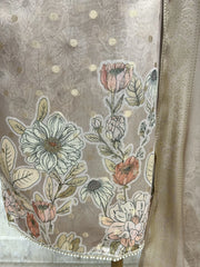 Tissue Unstitched Suit Set Featuring Sequence And Banarasi Weaving