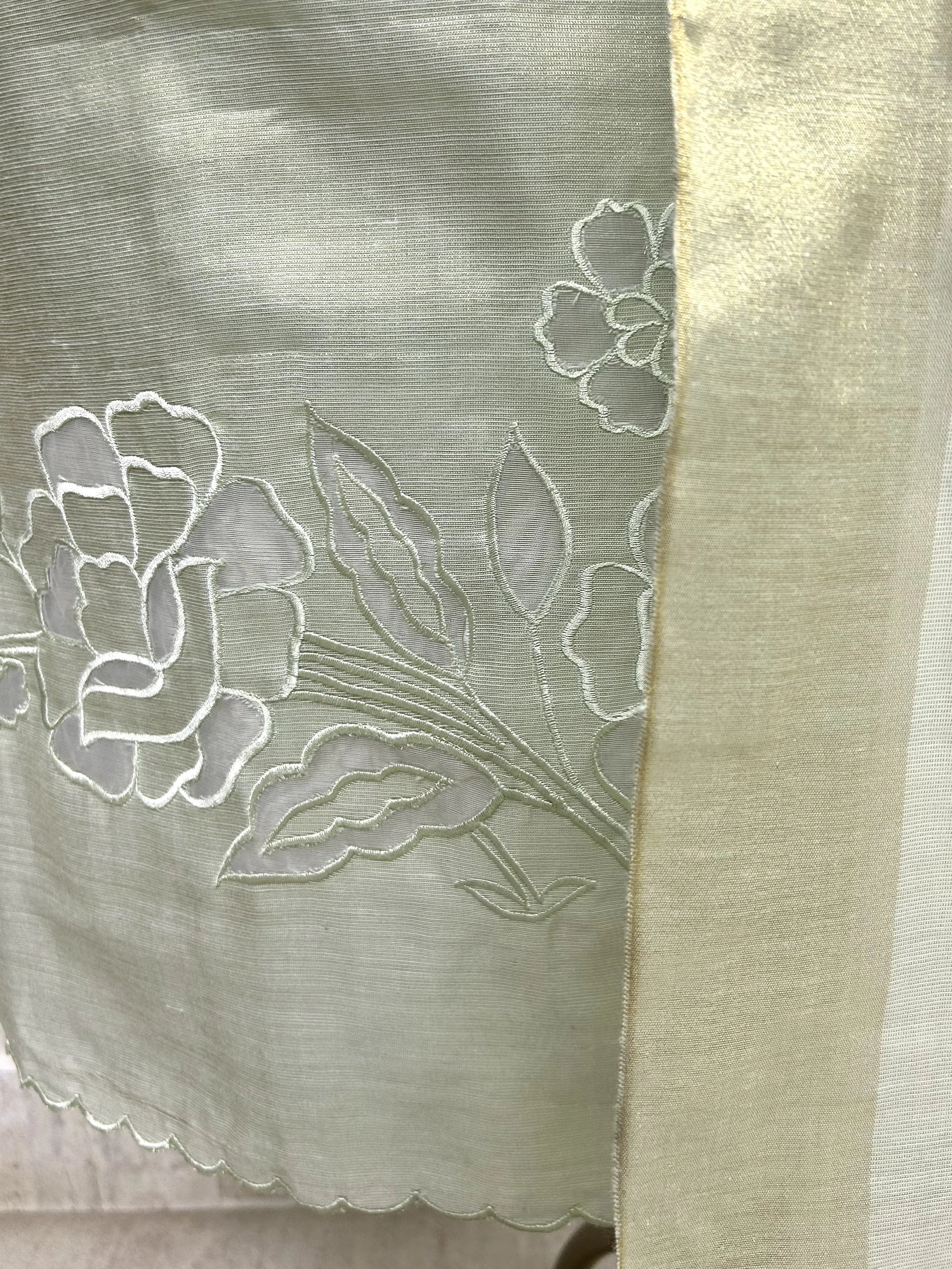 Tissue Unstitched  Suit Set With Applique Work