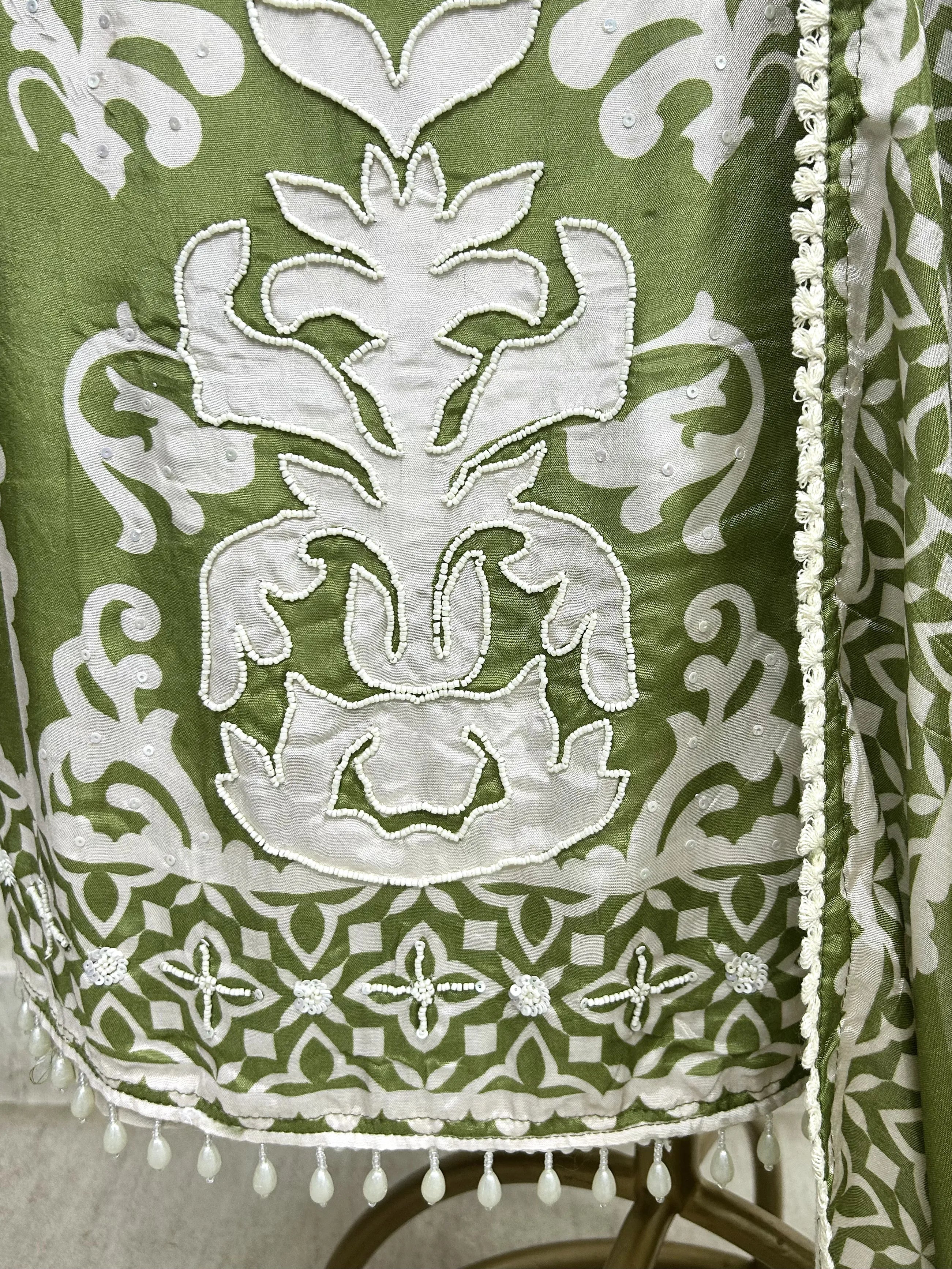 Muslin Unstitched Suit Set With Muslin Dupatta