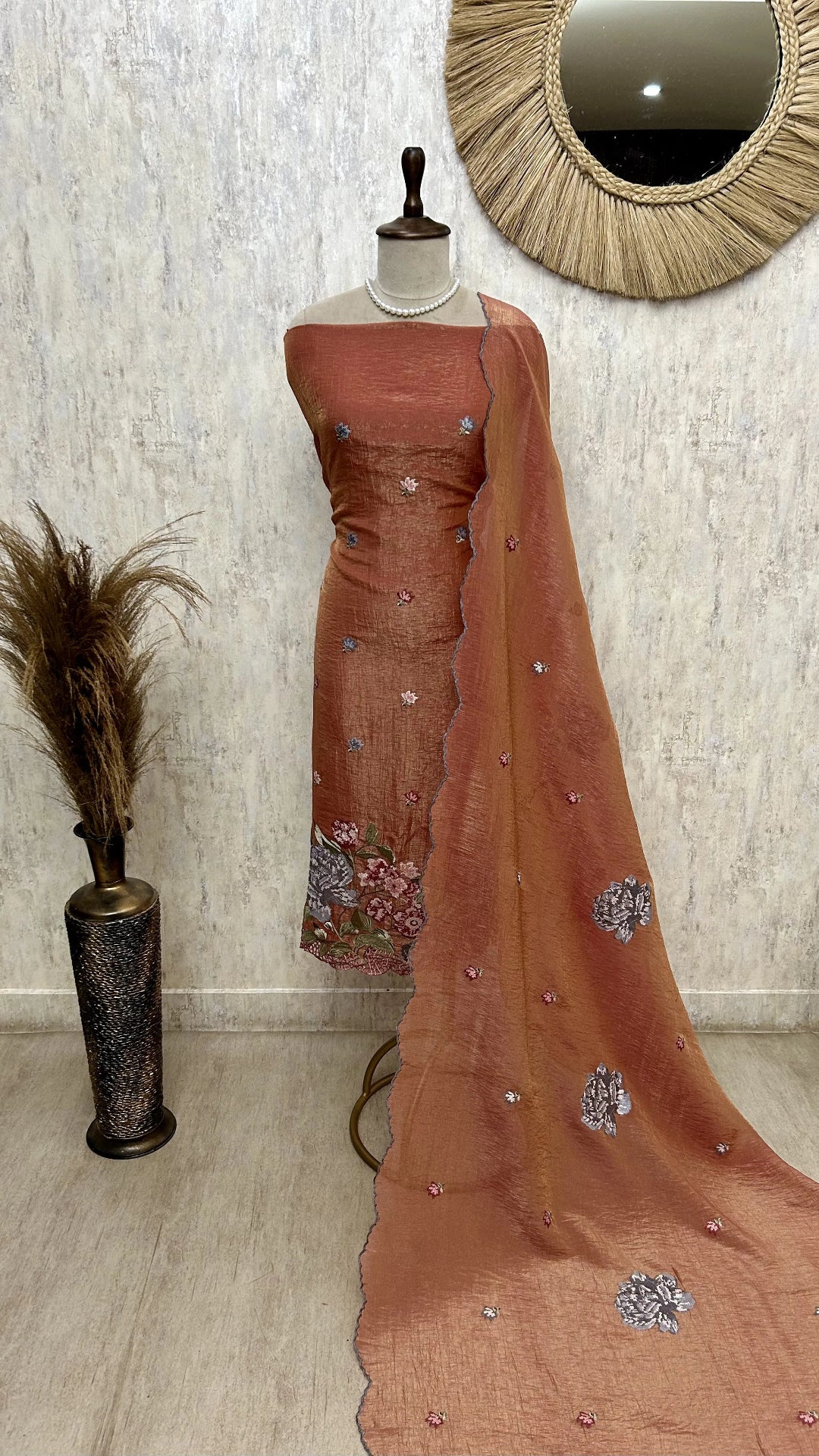 Onex Unstitched Suit Set Featuring Thread Embroidery